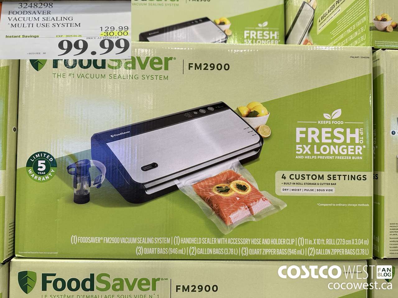 3248298 FOODSAVER VACUUM SEALING SYSTEM ($30.00 INSTANT SAVINGS EXPIRES ON 2025-01-26) $99.99