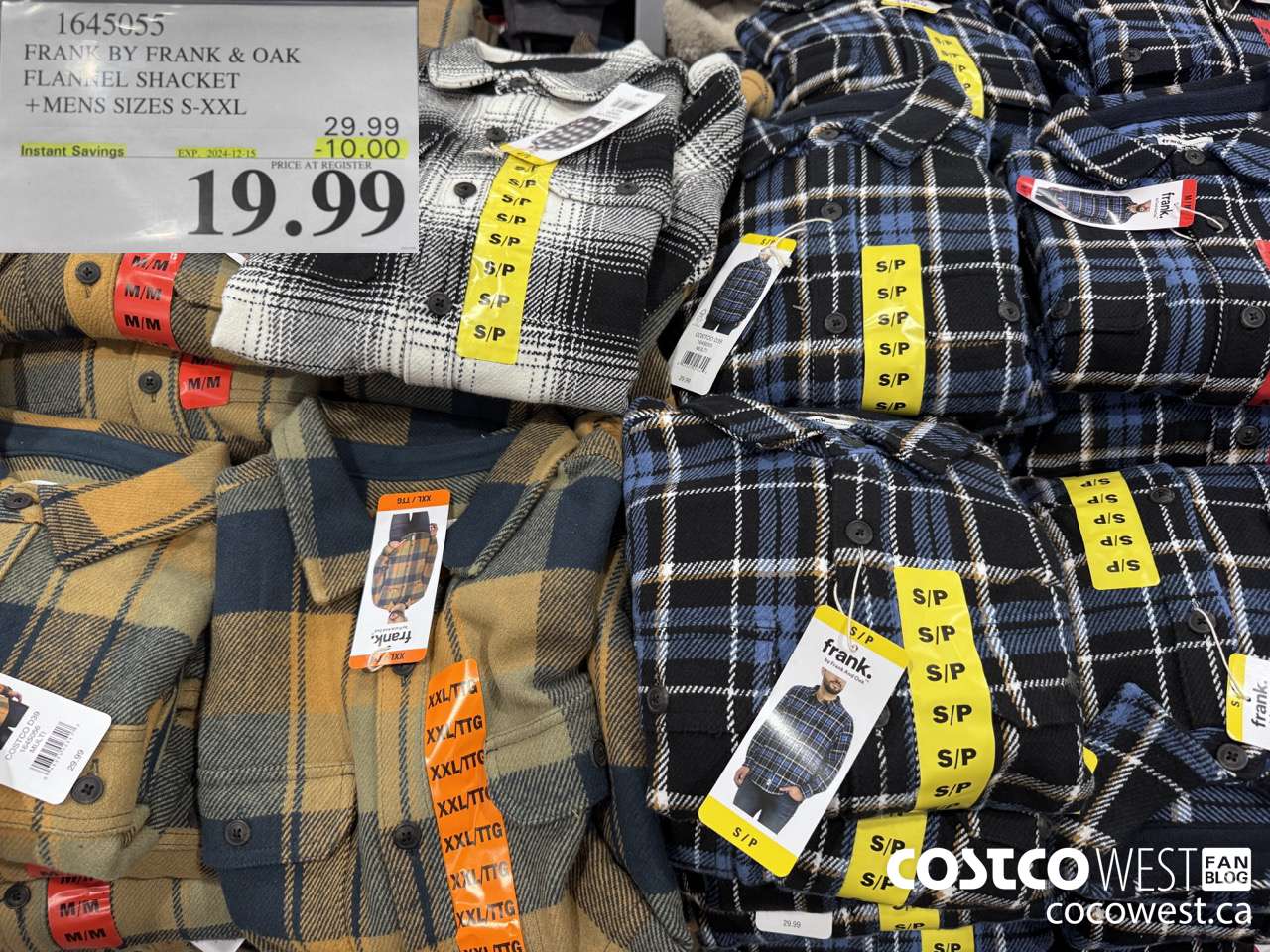 1645055 FRANK BY FRANK AND OAK FLANNEL SCHACKET MENS SIZES S-XXL ($10.00 INSTANT SAVINGS EXPIRES ON 2024-12-15) $19.99