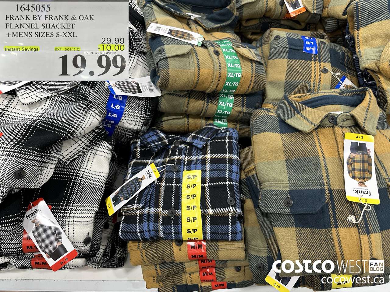 1645055 FRANK BY FRANK AND OAK FLANNEL SCHACKET MENS SIZES S-XXL ($10.00 INSTANT SAVINGS EXPIRES ON 2024-12-22) $19.99