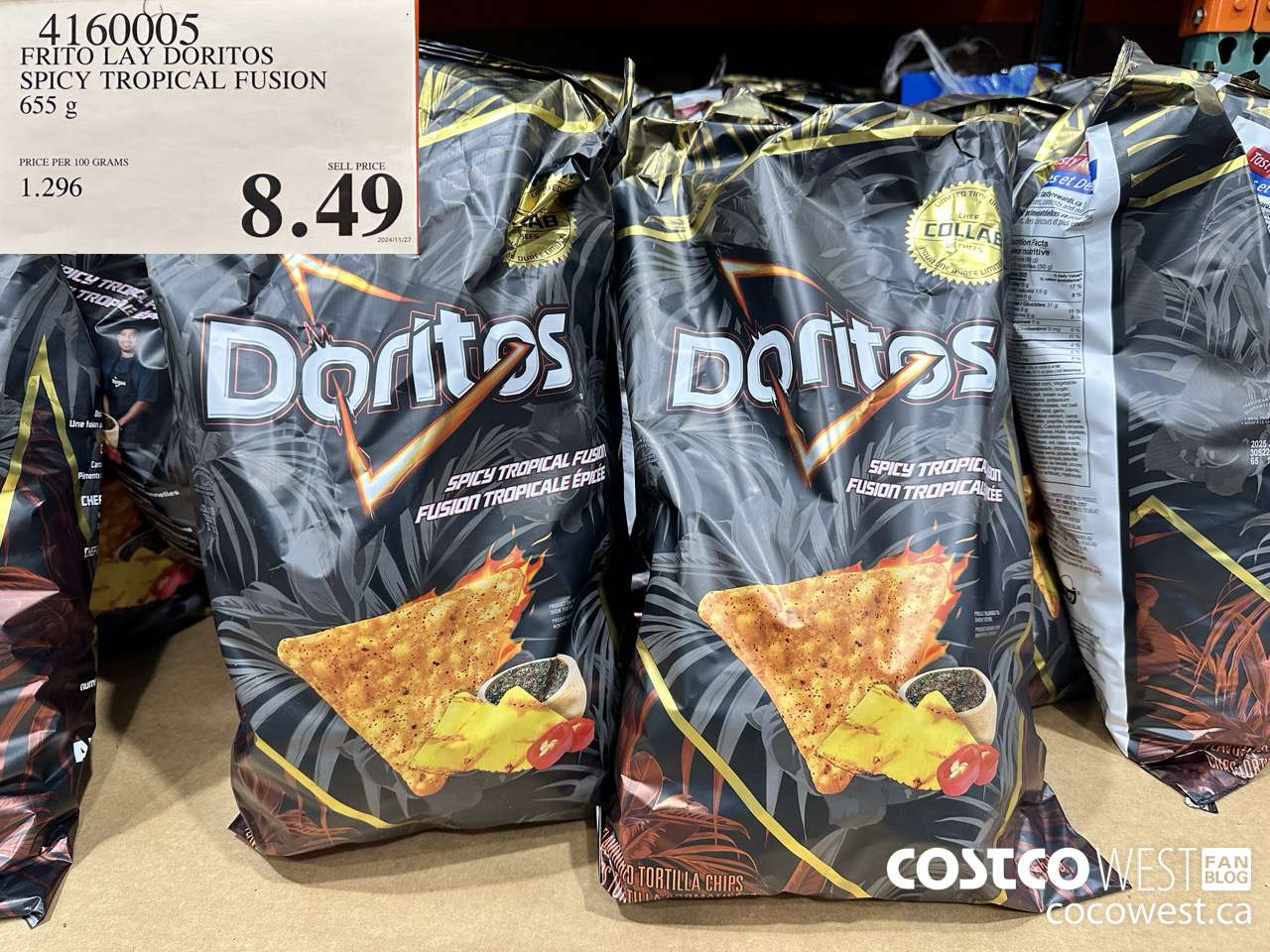 4160005 FRITO LAY DORITOS SPICY TROPICAL FUSION 655G $8.49