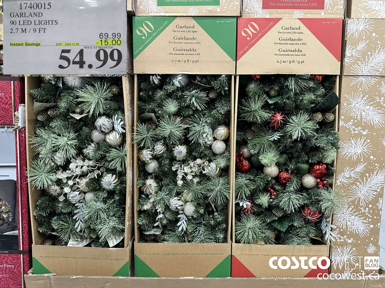 1740015 GARLAND 90 LED LIGHTS 2.7M/9FT ($15.00 INSTANT SAVINGS EXPIRES ON 2024-12-08) $54.99