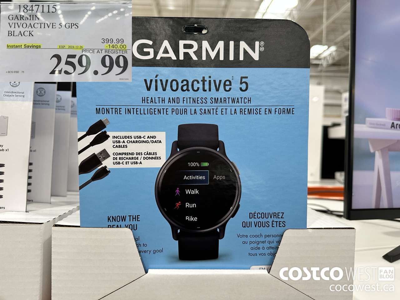 1847115 GARMIN VIVOACTIVE 5 GPS SMARTWATCH ($140.00 INSTANT SAVINGS EXPIRES ON 2024-12-26) $259.99