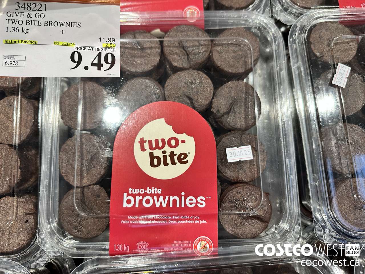 348221 GIVE & GO TWO BITE BROWNIES PACK OF 48 1.36 KG ($2.50 INSTANT SAVINGS EXPIRES ON 2024-12-24) $9.49