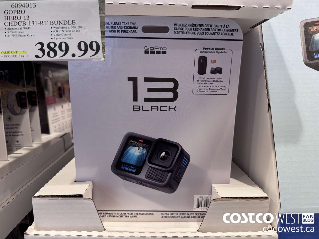 6094013 GOPRO HERO 13 CHDCB-131-RT BUNDLE (EXPIRES ON 2025-01-01) $389.99