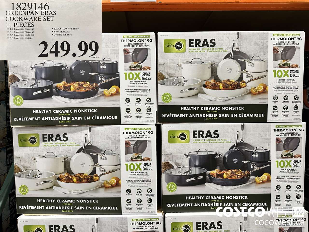 1829146 GREENPAN ERAS COOKWARE SET 11 PIECES $249.99
