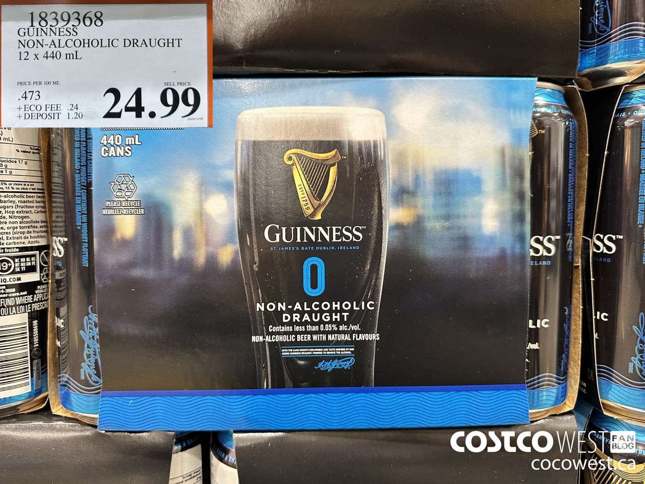 1839368 GUINNESS NON-ALCOHOLIC DRAUGHT 12 X 440ML $24.99