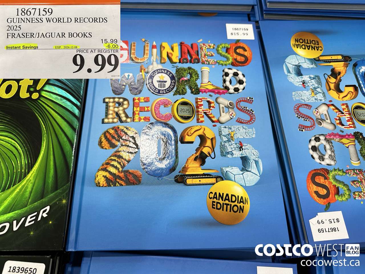 1867159 GUINNESS WORLD RECORDS 2025 CANADIAN EDITION  ($6.00 INSTANT SAVINGS EXPIRES ON 2024-12-08) $9.99