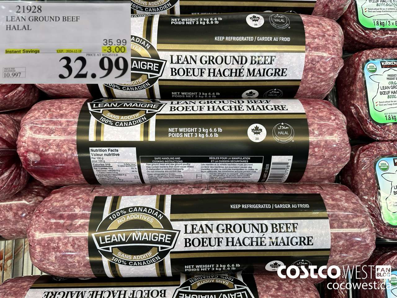 21928 HALAL LEAN GROUND BEEF ($3.00 INSTANT SAVINGS EXPIRES ON 2024-12-18) $32.99