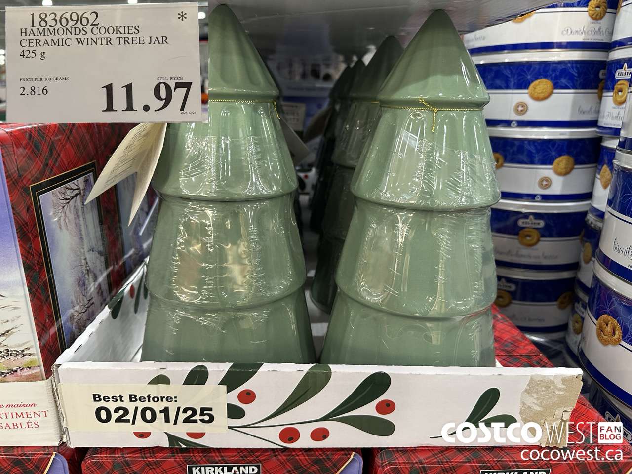 1836962 HAMMONDS COOKIES CERAMIC WINTR TREE JAR 425 g $11.97