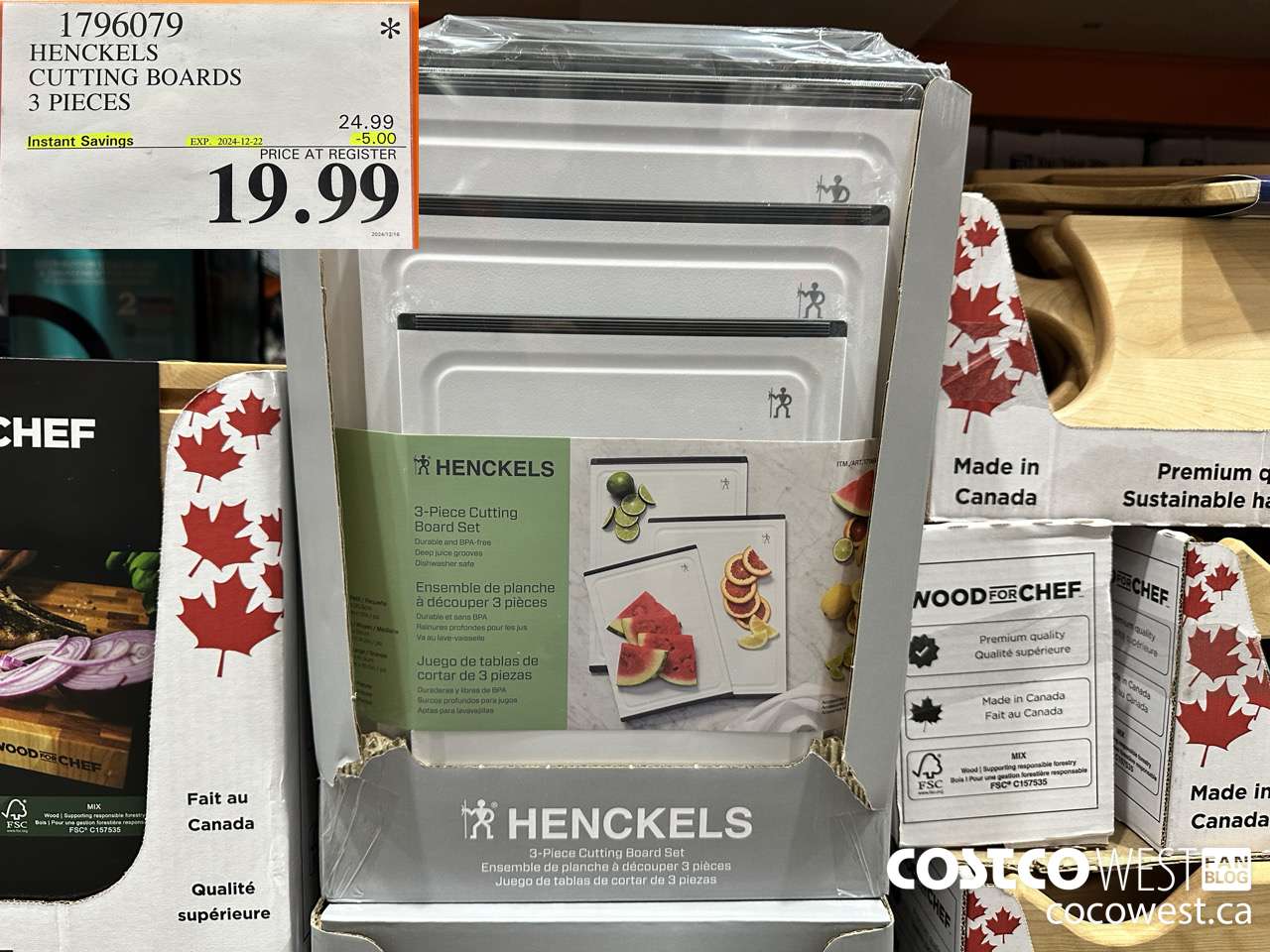 1796079 HENCKELS CUTTING BOARDS 3 PIECES ($5.00 INSTANT SAVINGS EXPIRES ON 2024-12-22) $19.99