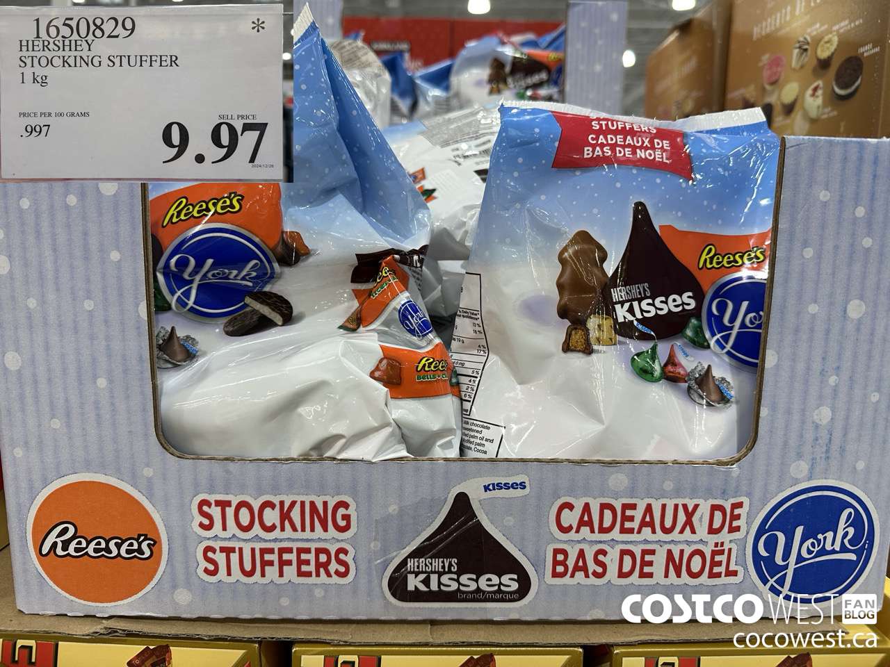 1650829 HERSHEY STOCKING STUFFER 1KG $9.97