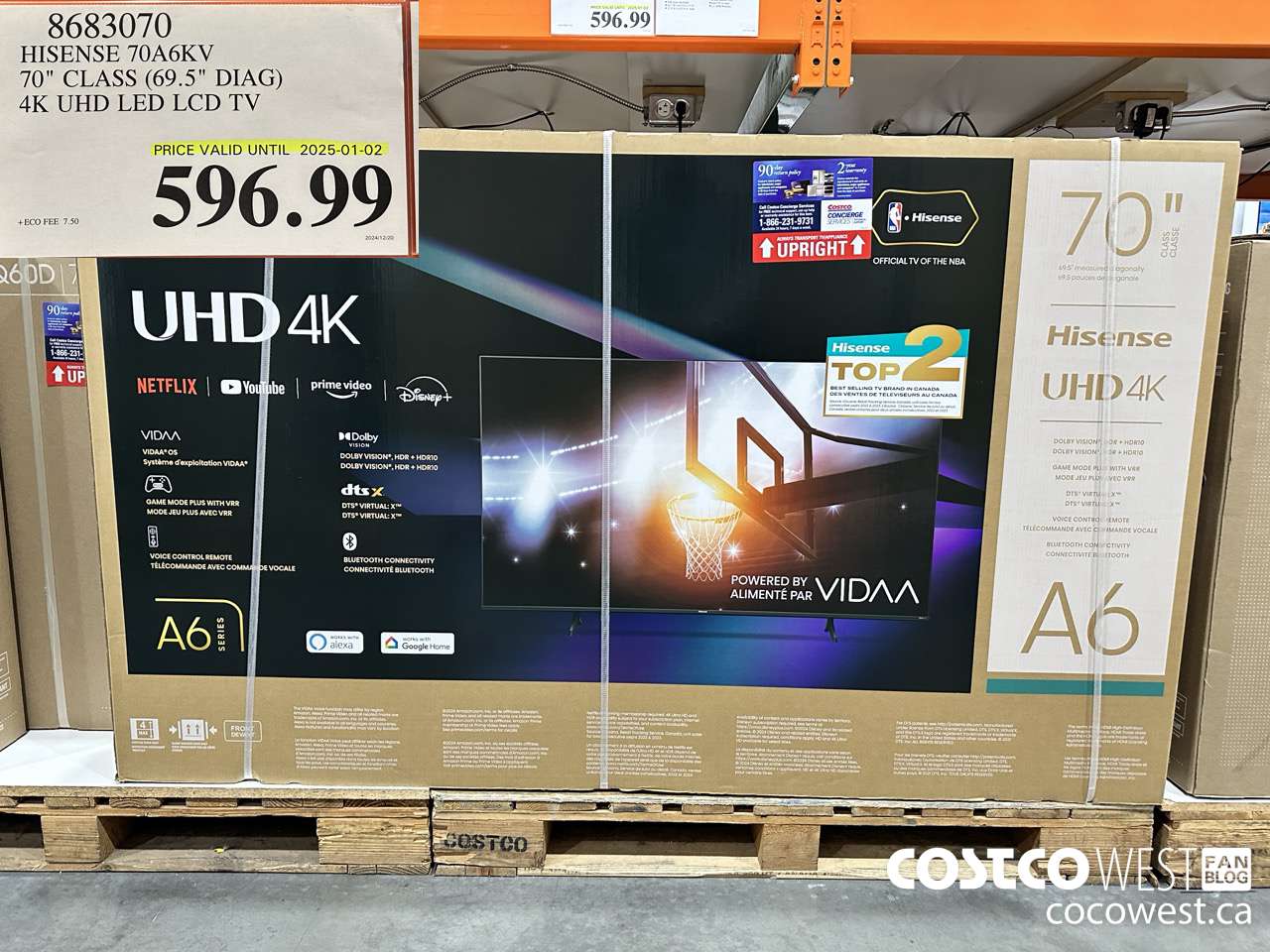 8683070 HISENSE 70A6KV 70