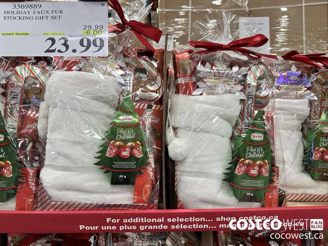 3369889 HOLIDAY FAUX FUR STOCKING GIFT SET ($6.00 INSTANT SAVINGS EXPIRES ON 2024-12-20) $23.99