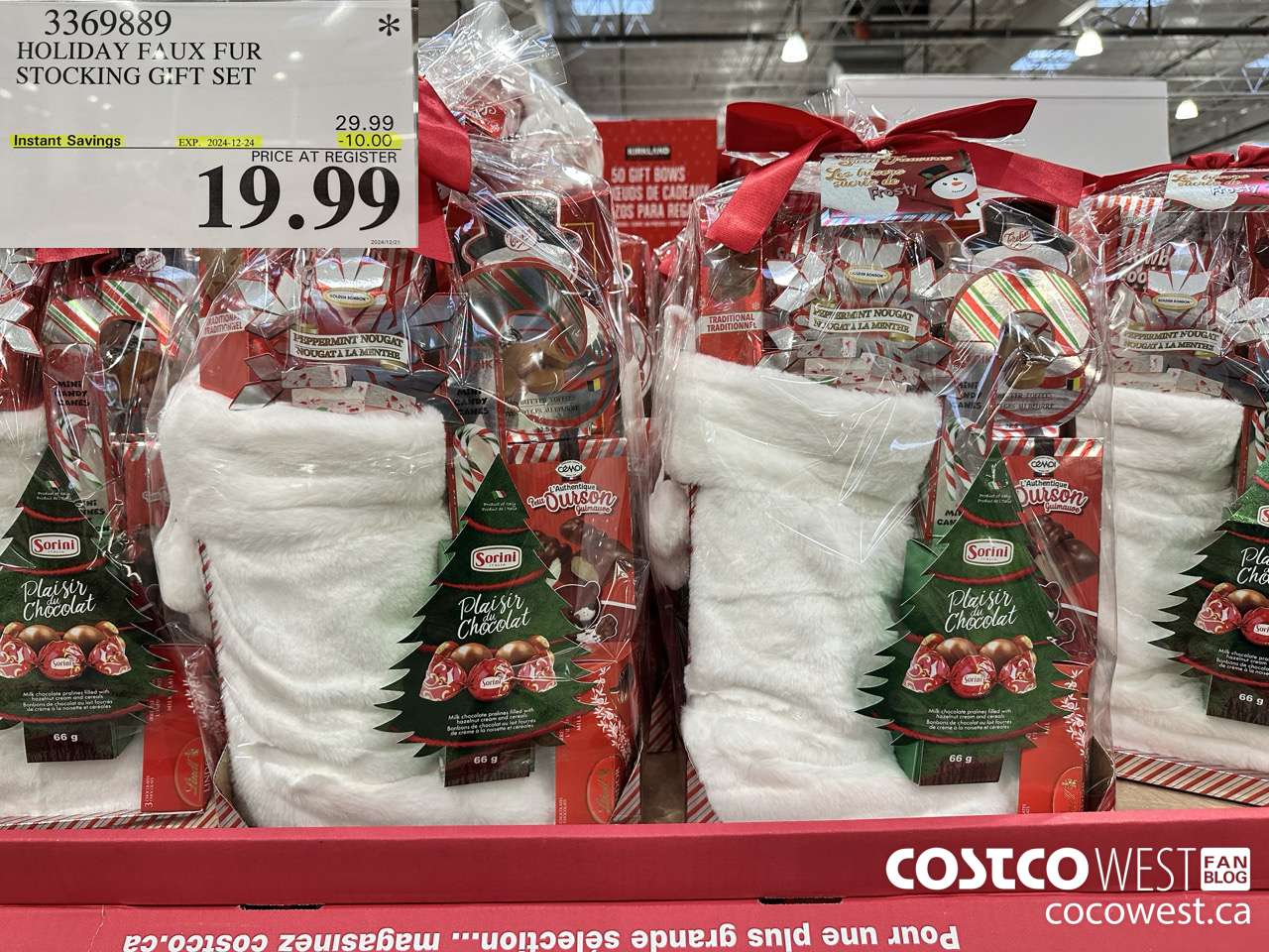 3369889 HOLIDAY FAUX FUR STOCKING GIFT SET ($10.00 INSTANT SAVINGS EXPIRES ON 2024-12-24) $19.99