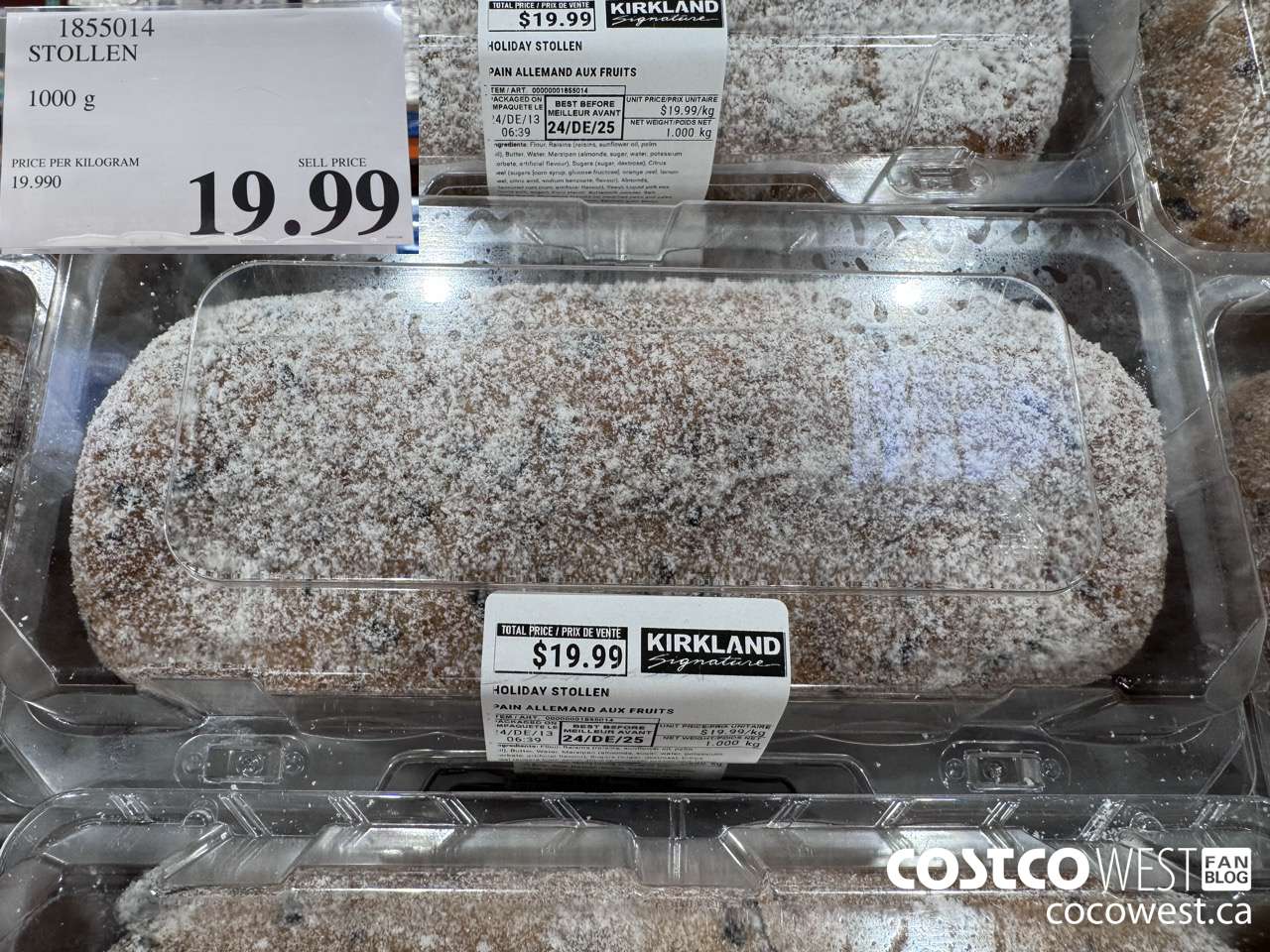 1855014 HOLIDAY STOLLEN $19.99