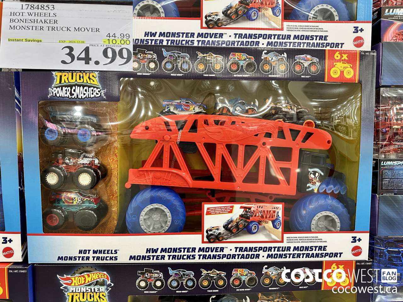 1784853 HOT WHEELS BONESHAKER MONSTER TRUCK MOVER ($10.00 INSTANT SAVINGS EXPIRES ON 2024-12-08) $34.99