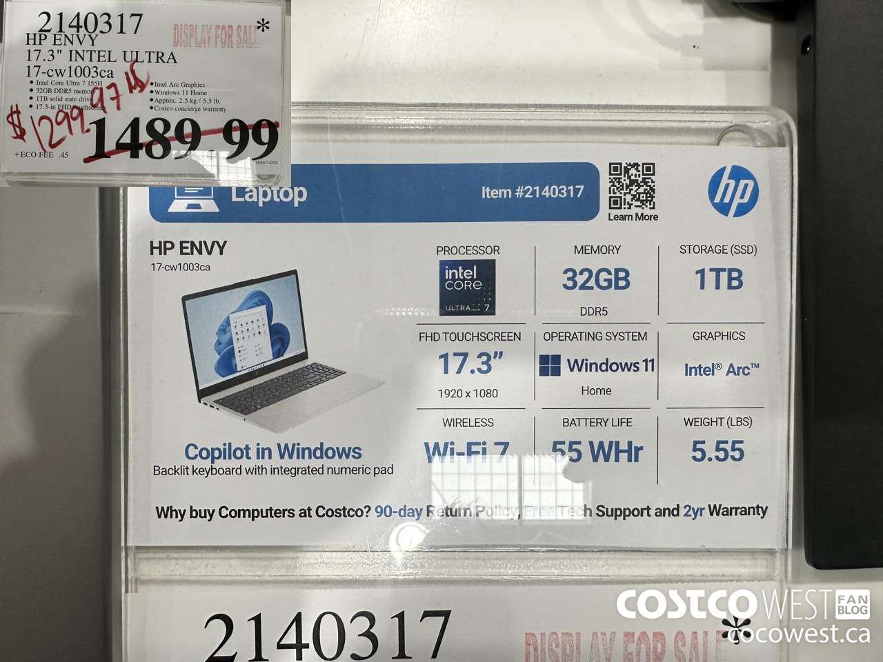 2140317 HP ENVY 17.3