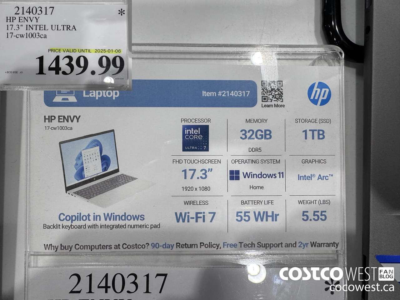 2140317 HP ENVY 17.3