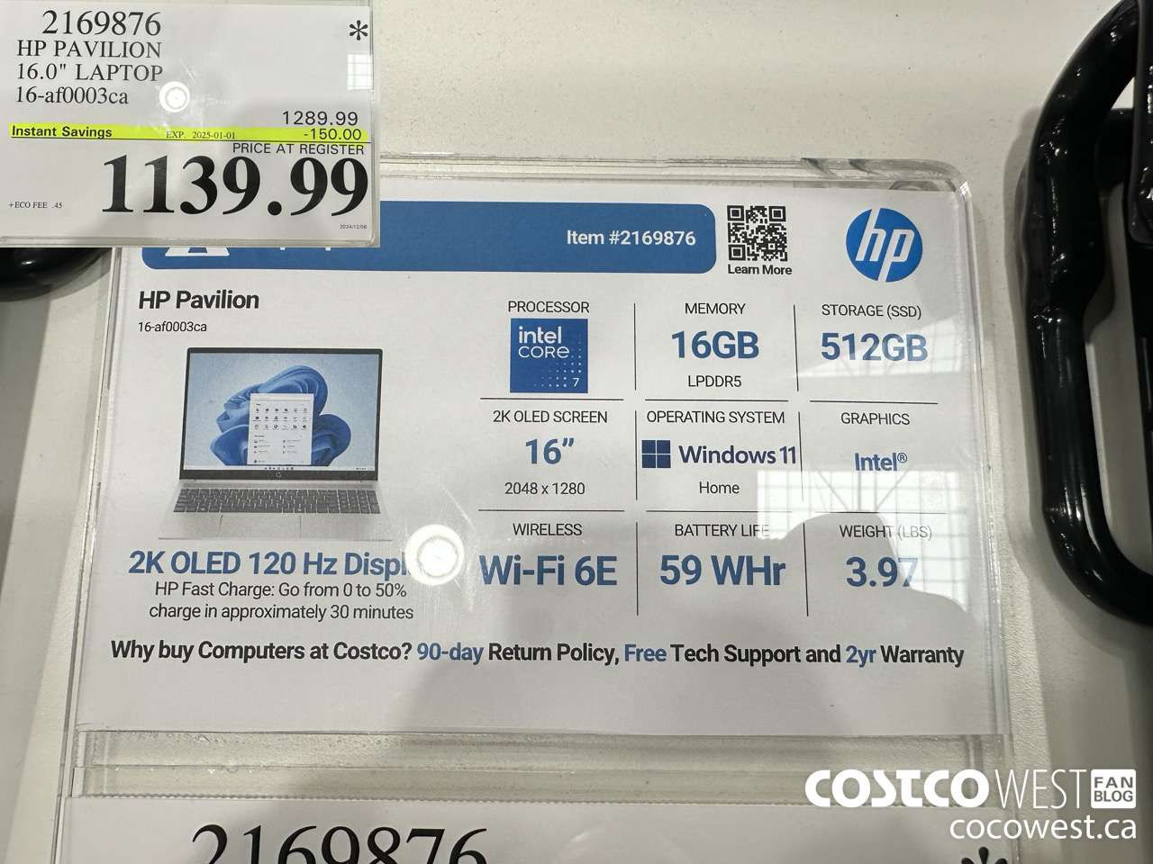 2169876 HP PAVILION 16.0