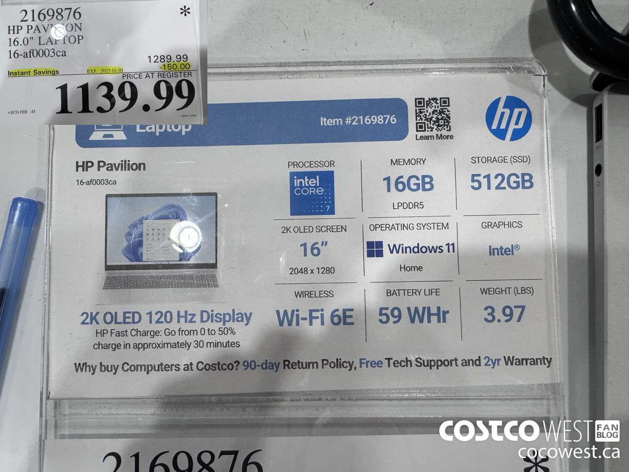 2169876 HP PAVILION 16.0