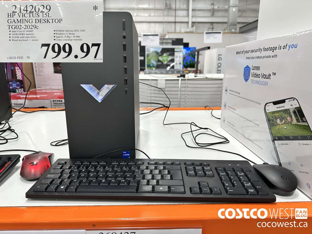 2142029 HP VICTUS 15L GAMING LAPTOP TG02-2029C $799.97