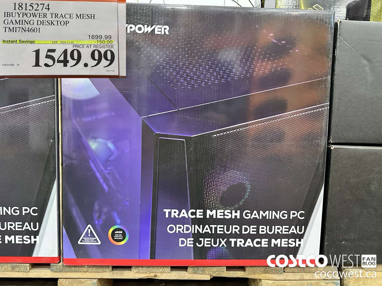 1815274 IBUYPOWER TRACE MESH GAMING DESKTOP TMI7N4601 ($150.00 INSTANT SAVINGS EXPIRES ON 2024-12-02) $1549.99