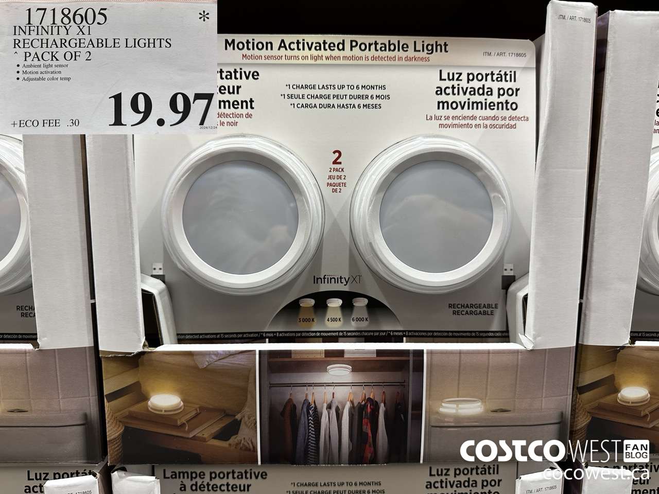 1718605 INFINITY X1 RECHARGEABLE LIGHTS $19.97