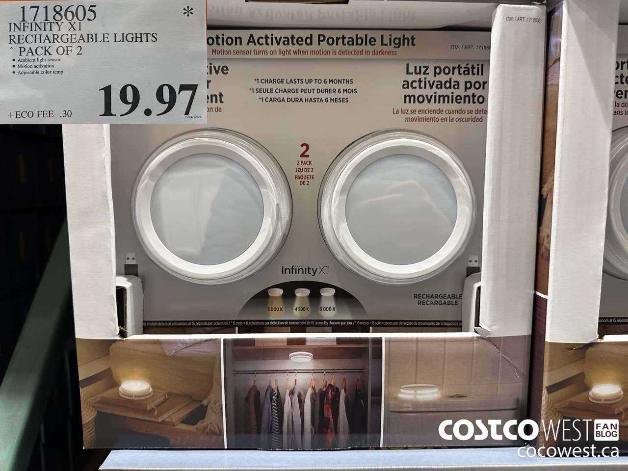 1718605 INFINITY X1 RECHARGEABLE LIGHTS $19.97