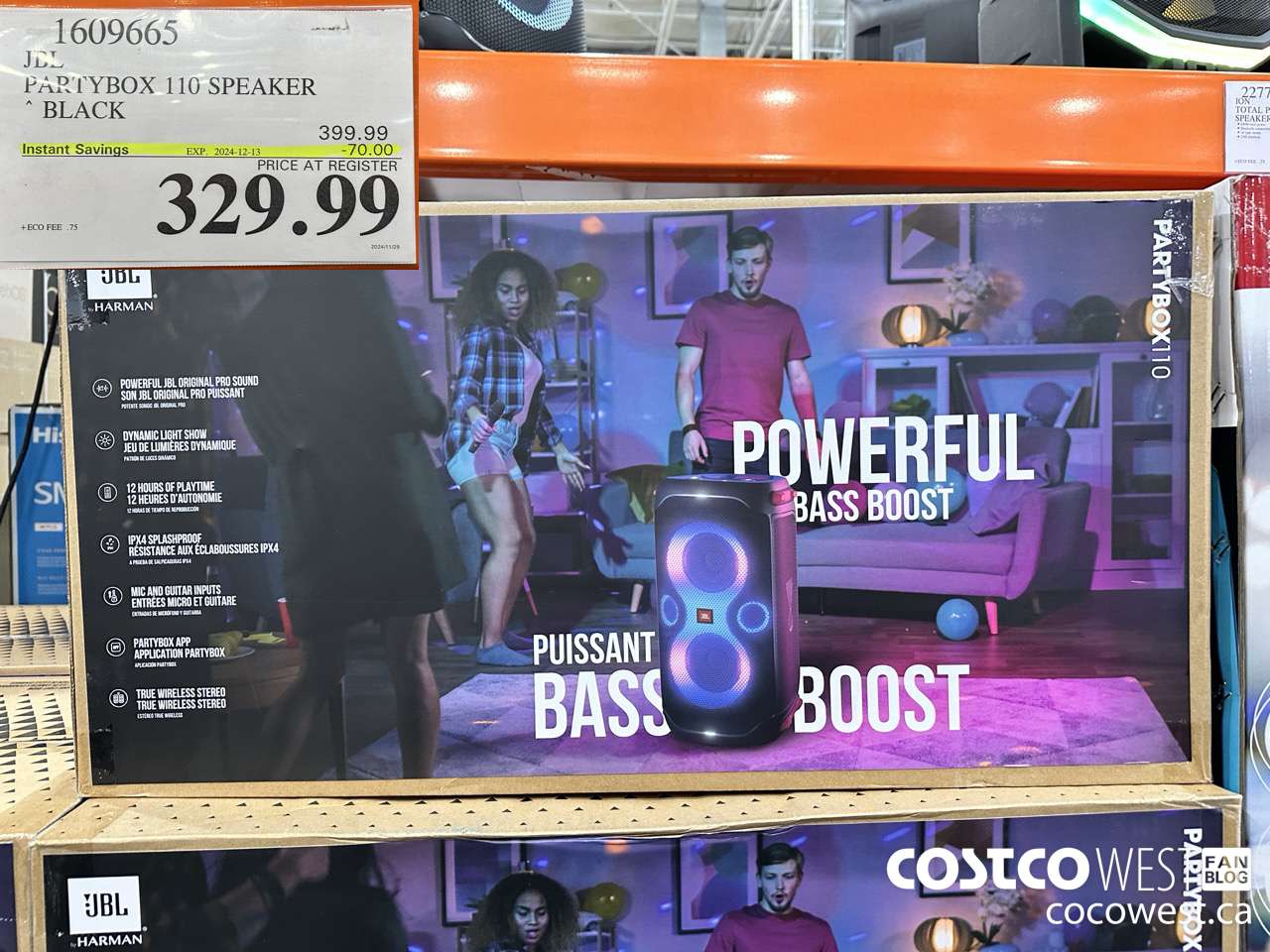 1609665 JBL PARTYBOX 110 SPEAKER BLACK ($70.00 INSTANT SAVINGS EXPIRES ON 2024-12-13) $329.99