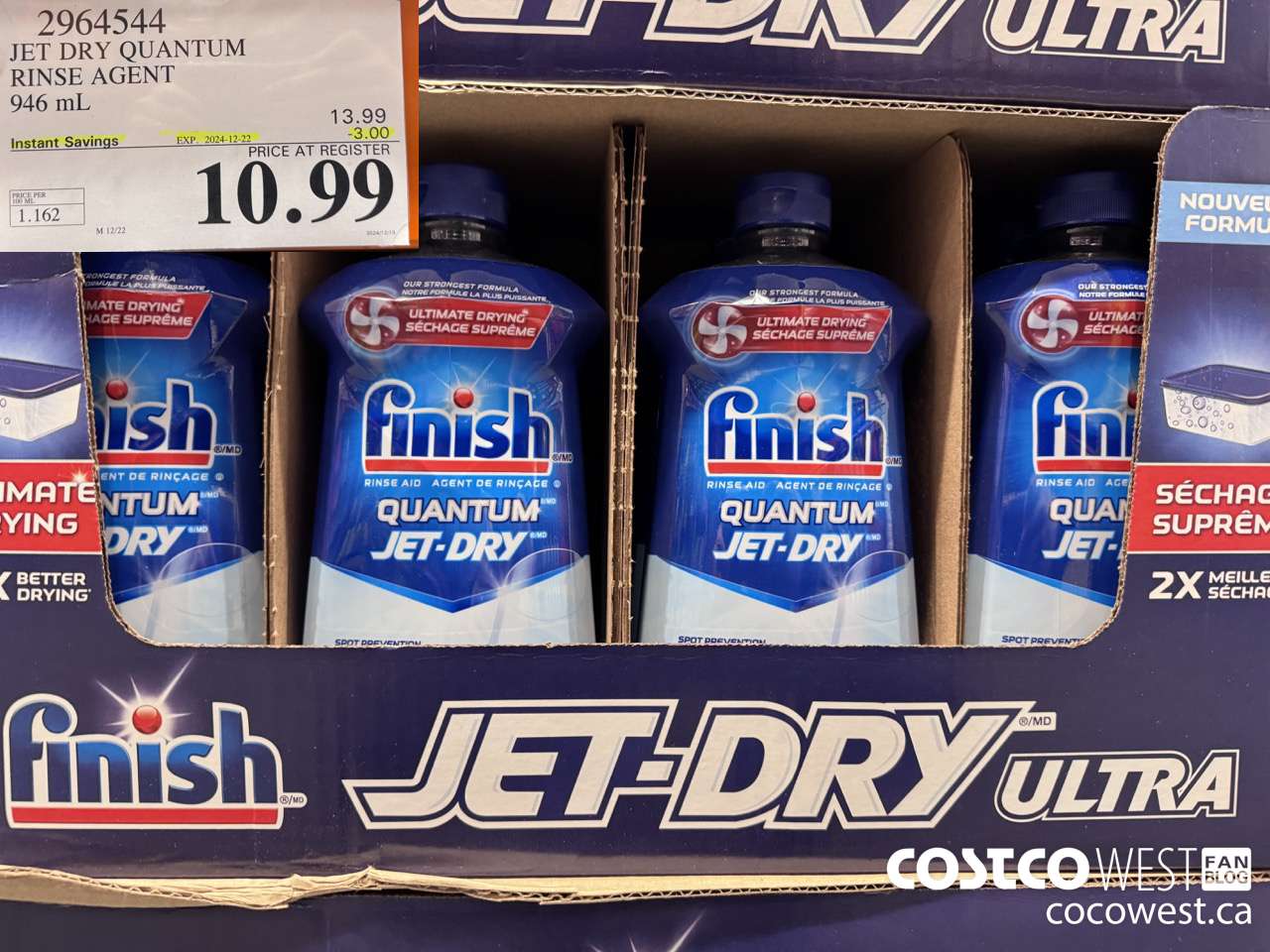 2964544 JET DRY ULTRA RINSE AGENT 946 mL ($3.00 INSTANT SAVINGS EXPIRES ON 2024-12-22) $10.99