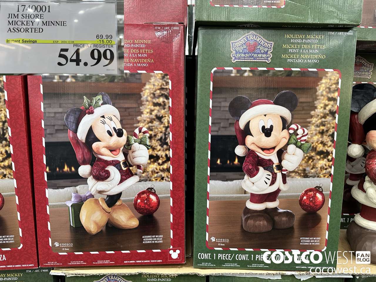 1740001 JIM SHORE MICKEY AND MINNIE HAND-PAINTED ($15.00 INSTANT SAVINGS EXPIRES ON 2024-12-08) $54.99