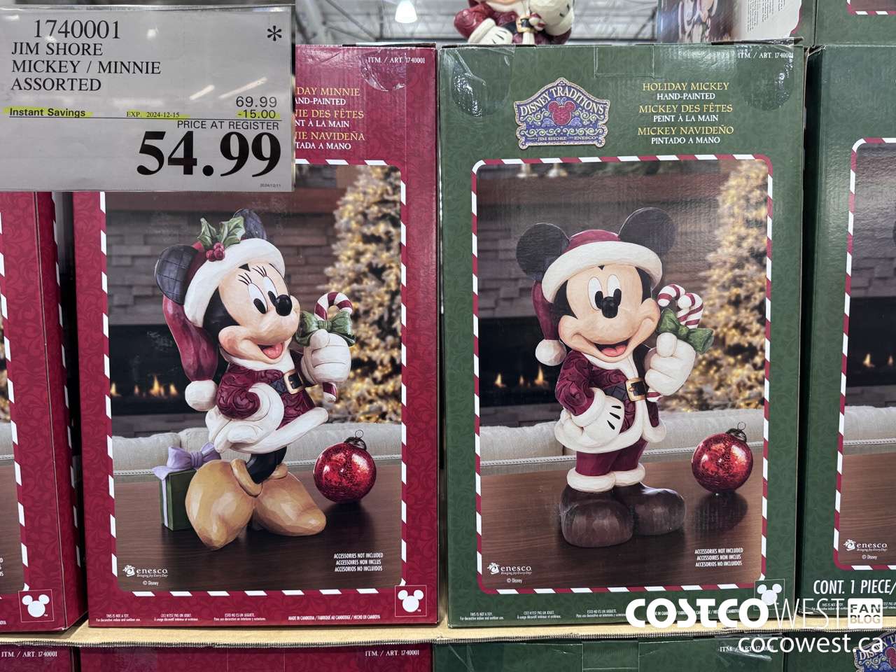 1740001 JIM SHORE MICKEY AND MINNIE HAND-PAINTED ($15.00 INSTANT SAVINGS EXPIRES ON 2024-12-15) $54.99