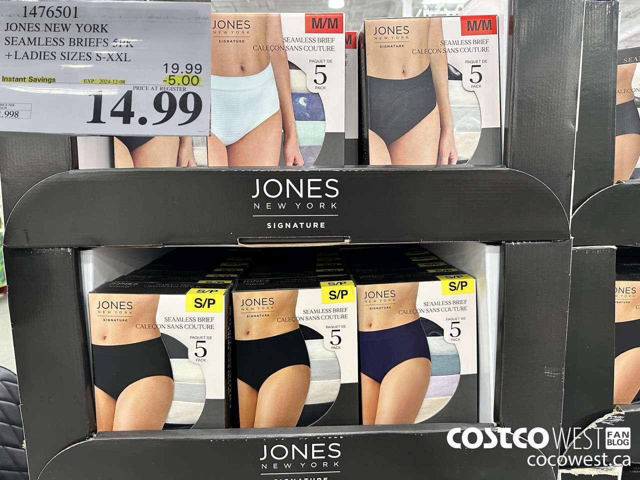 1476501 JONES NEW YORK SEAMLESS BRIEF 5PK LADIES SIZES S-XXL ($5.00 INSTANT SAVINGS EXPIRES ON 2024-12-08) $14.99