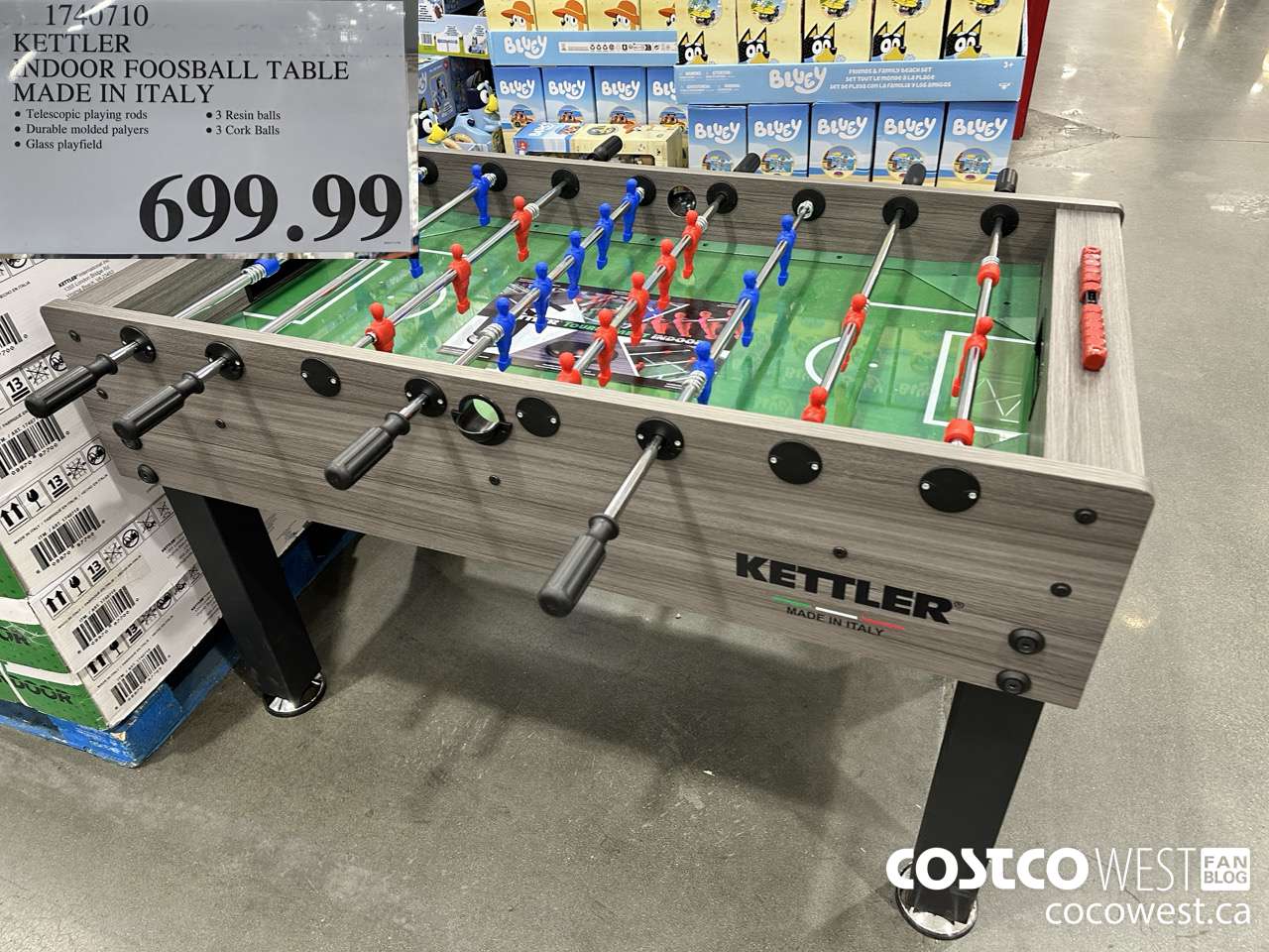 1740710 KETTLER INDOOR FOOSBALL TABLE MADE IN ITALY $699.99
