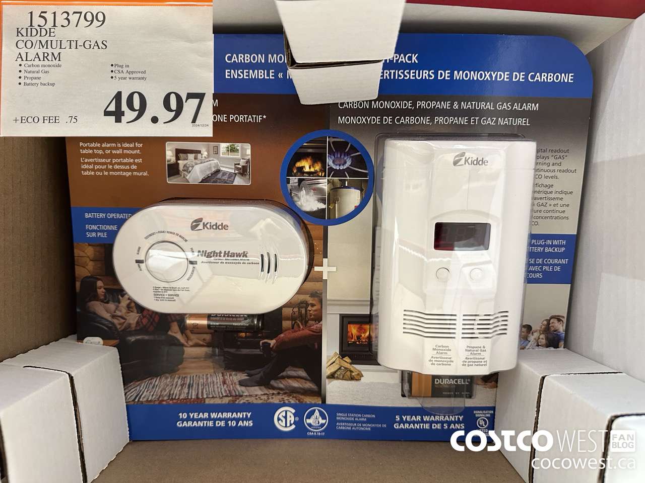 1513799 KIDDE CO/MULTI-GAS ALARM $49.97