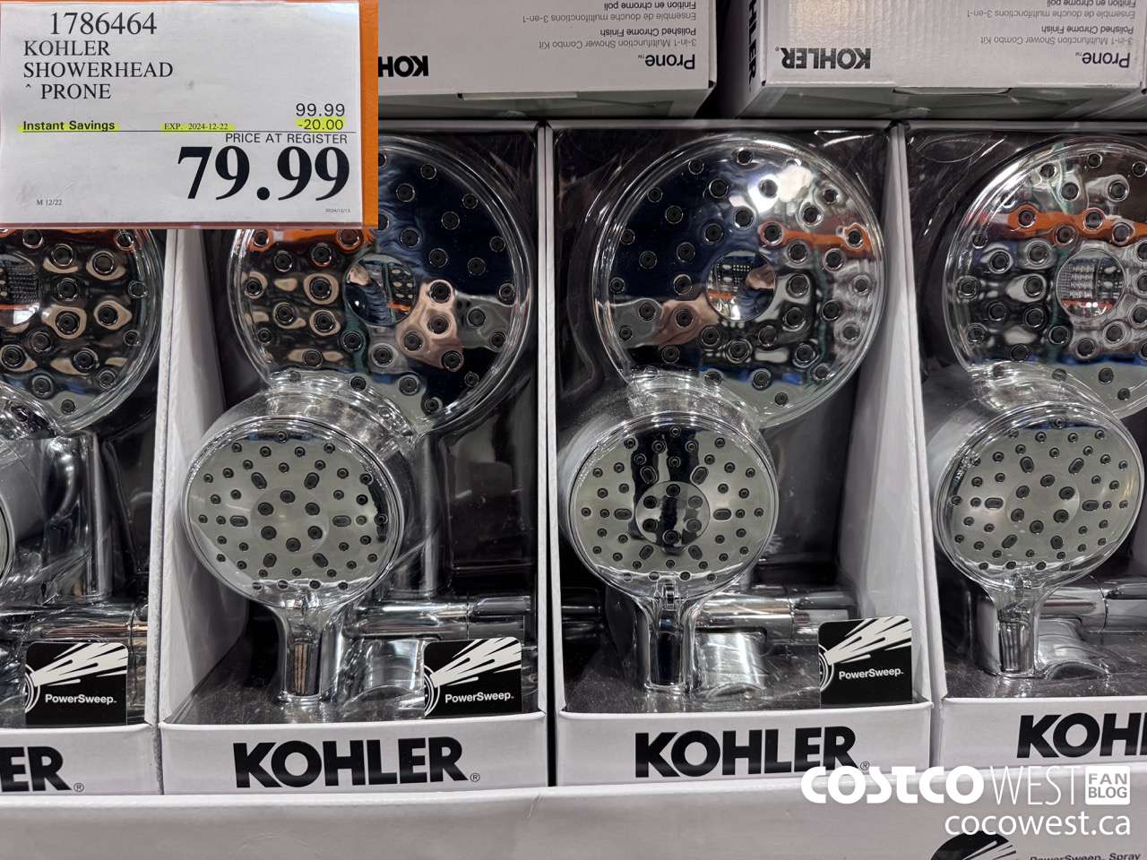 1786464 KOHLER SHOWERHEAD PRONE ($20.00 INSTANT SAVINGS EXPIRES ON 2024-12-22) $79.99