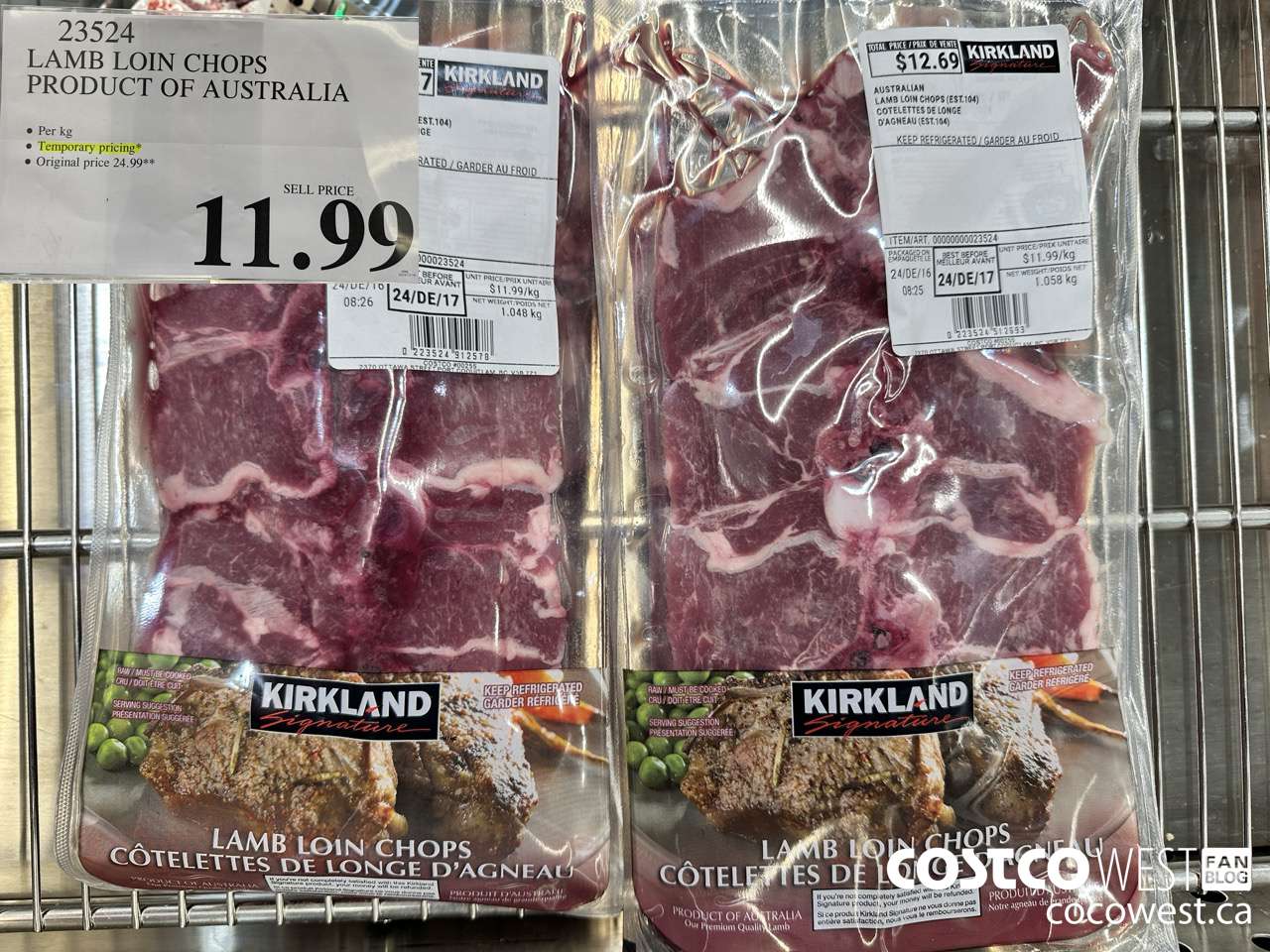 23524 LAMB LOIN CHOPS ($13.00 INSTANT SAVINGS) $11.99