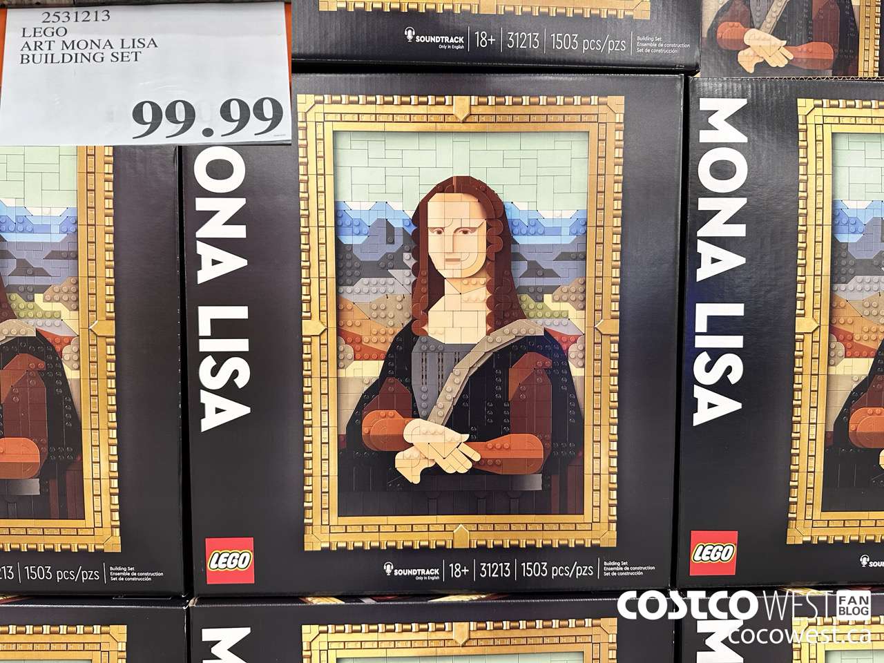 2531213 LEGO ART MONA LISA BUILDING SET $99.99