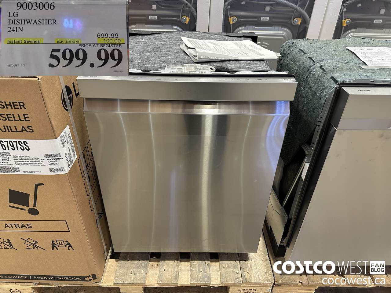 9003006 LG DISHWASHER 24IN ($100.00 INSTANT SAVINGS EXPIRES ON 2025-01-08) $599.99