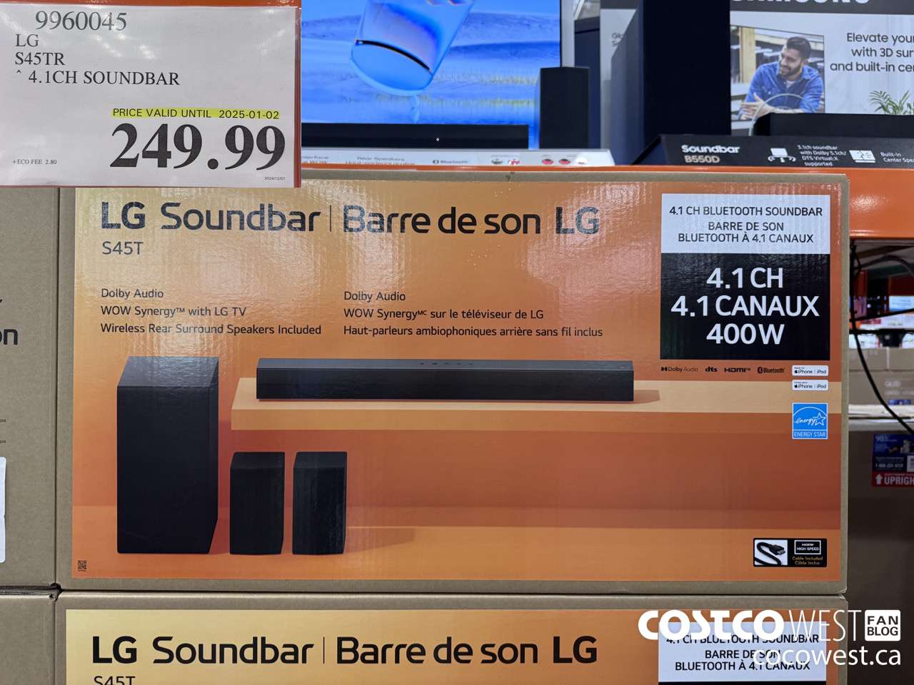 9960045 LG S45TR 4.1CH SOUNDBAR (EXPIRES ON 2025-01-02) $249.99