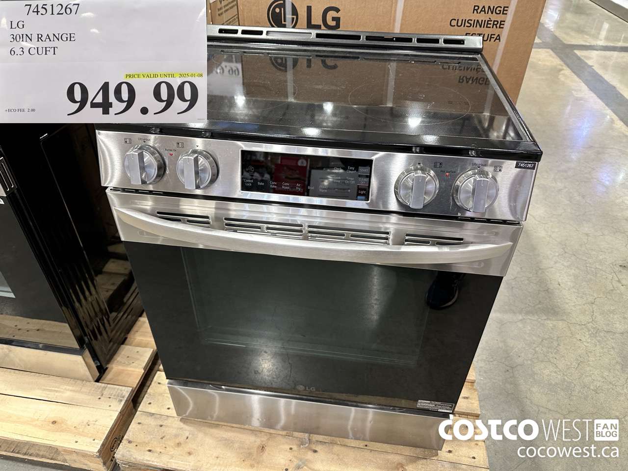 7451267 LG SLIDE-IN RANGE 6.3 CU. FT. (EXPIRES ON 2025-01-08) $949.99