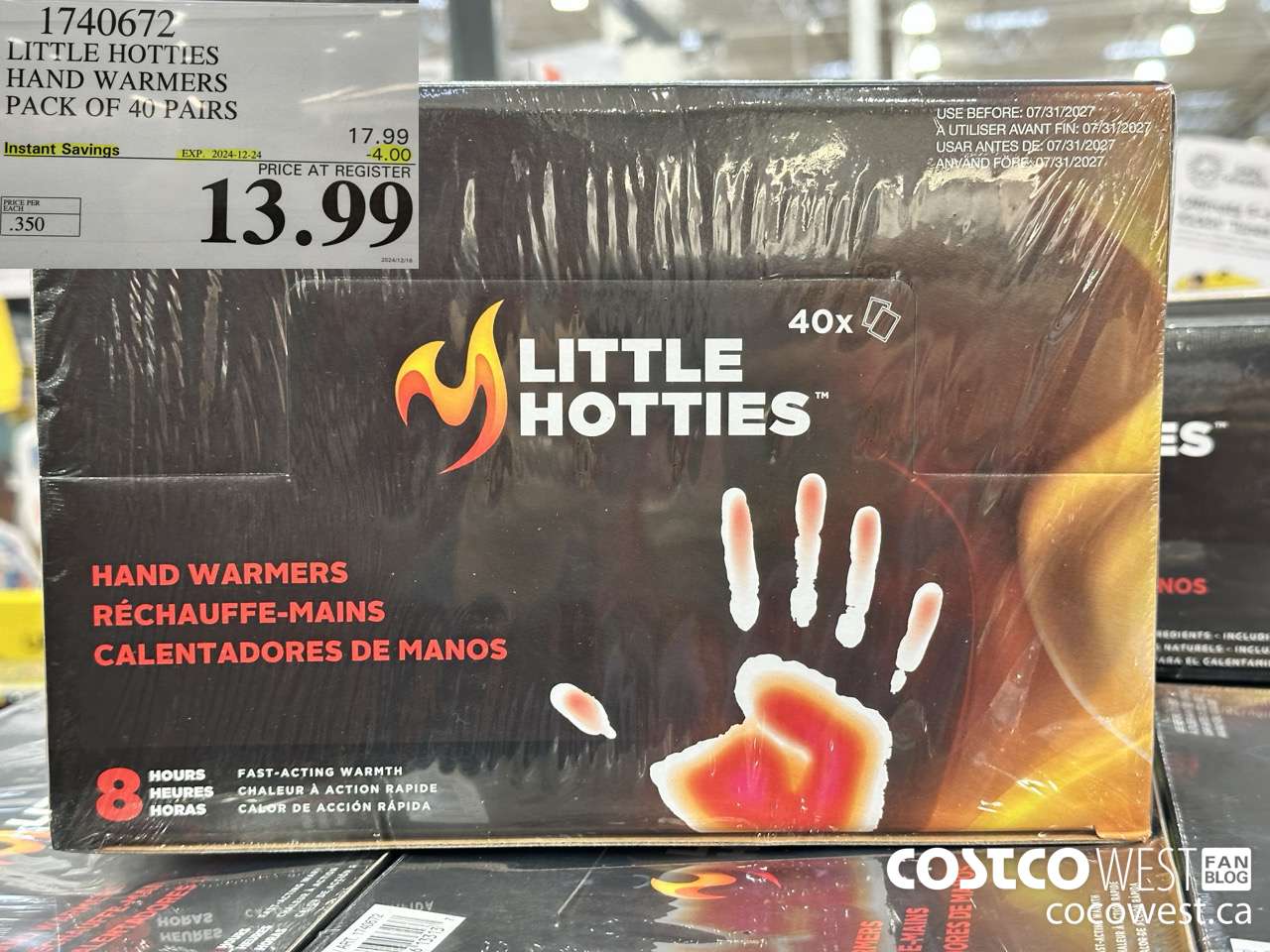 1740672 LITTLE HOTTIES HAND WARMERS PACK OF 40 PAIRS ($4.00 INSTANT SAVINGS EXPIRES ON 2024-12-24) $13.99