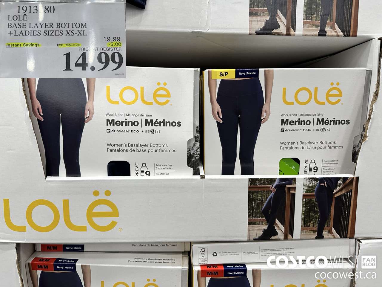 1913280 LOLE BASE LAYER BOTTOM LADIES SIZES XS-XL ($5.00 INSTANT SAVINGS EXPIRES ON 2024-12-08) $14.99