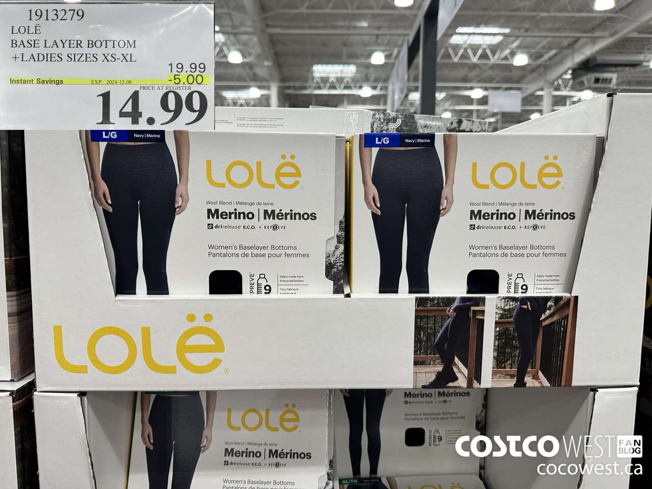 1913279 LOLE BASE LAYER BOTTOM LADIES SIZES XS-XL ($5.00 INSTANT SAVINGS EXPIRES ON 2024-12-08) $14.99