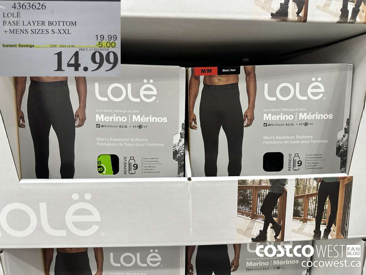 4363626 LOLE BASE LAYER BOTTOM MENS SIZES S-XXL ($5.00 INSTANT SAVINGS EXPIRES ON 2024-12-08) $14.99