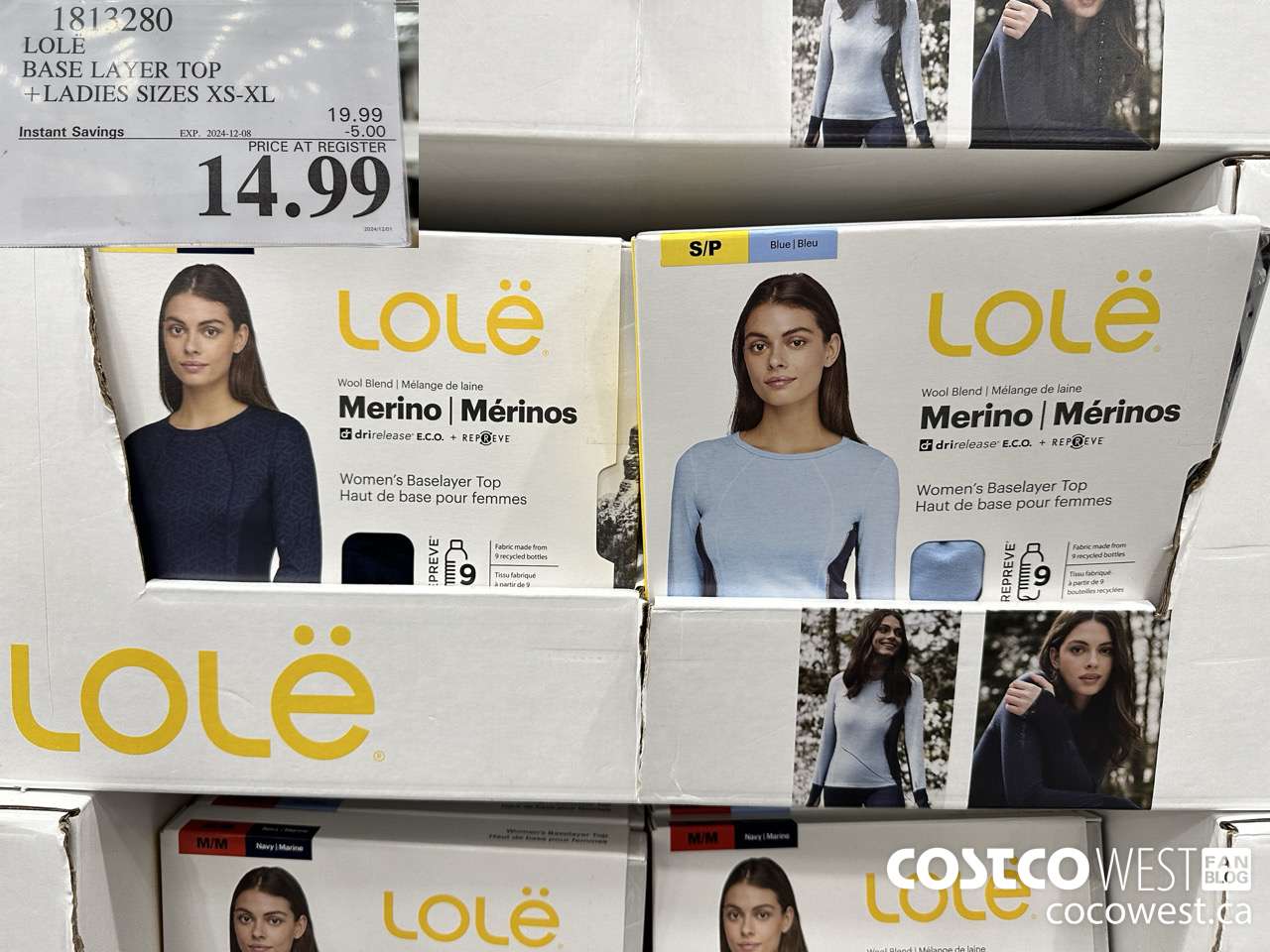 1813280 LOLE BASE LAYER TOP LADIES SIZES XS-XL ($5.00 INSTANT SAVINGS EXPIRES ON 2024-12-08) $14.99