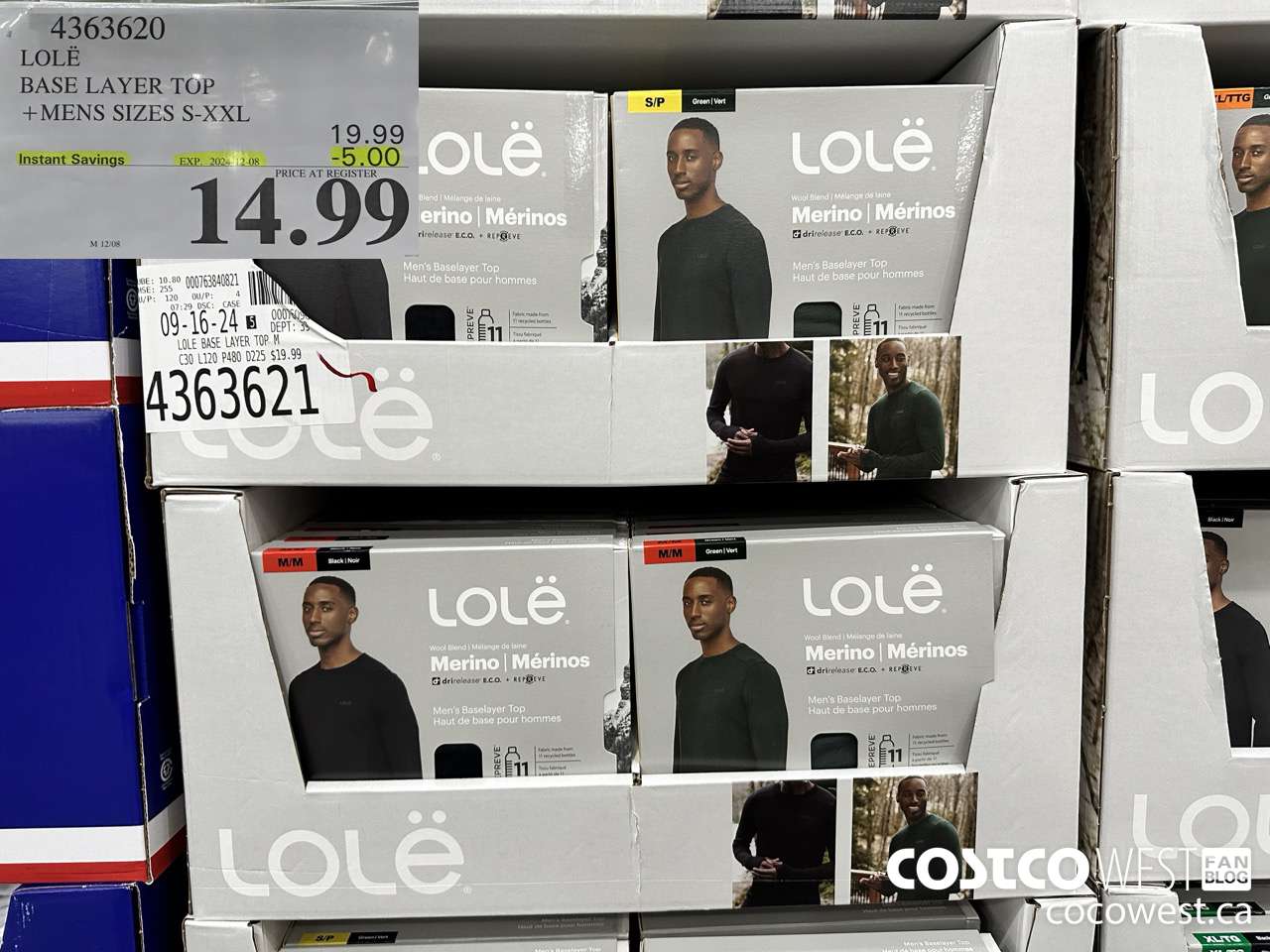 4363620 LOLE BASE LAYER TOP MENS SIZES S-XXL ($5.00 INSTANT SAVINGS EXPIRES ON 2024-12-08) $14.99