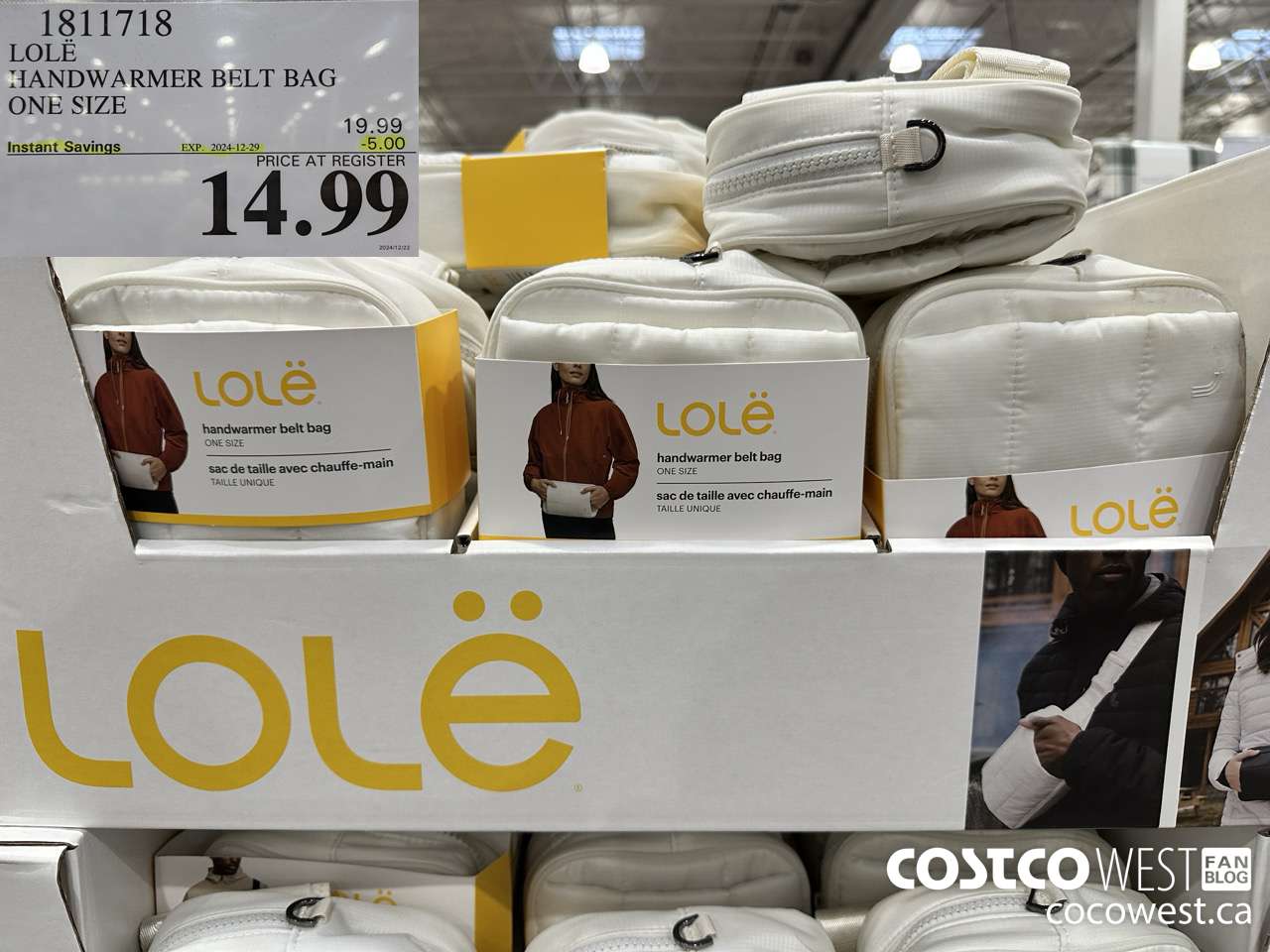 1811718 LOLE HANDWARMER BELT BAG ONE SIZE ($5.00 INSTANT SAVINGS EXPIRES ON 2024-12-29) $14.99