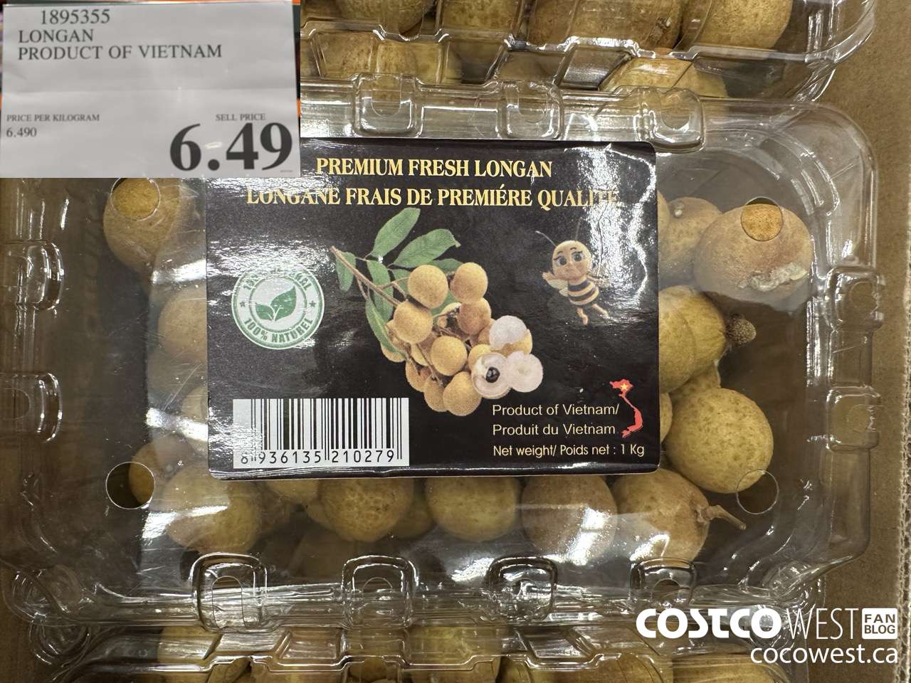 1895355 LONGAN PRODUCT OF VIETNAM $6.49