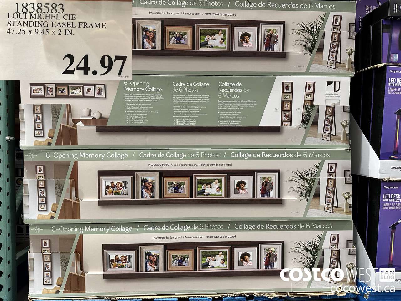 1838583 LOUI MICHEL CIE STANDING EASEL FRAME 47.25 X 9.45 X 2 IN $24.97